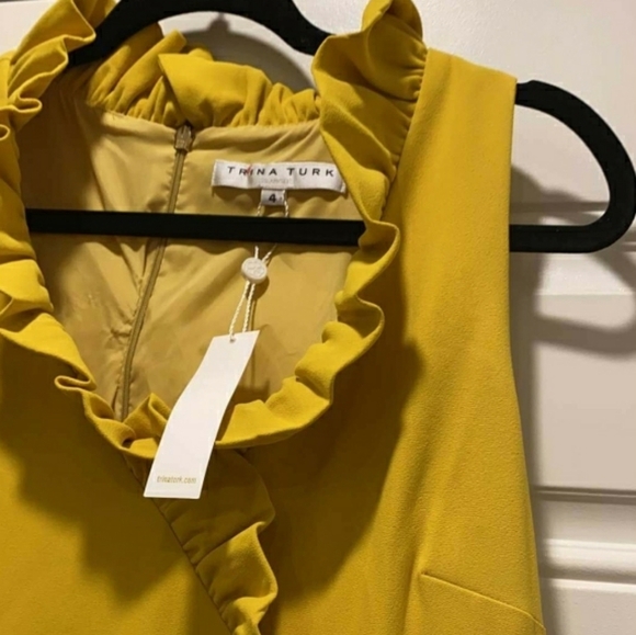 Trina Turk Atlantis Ruffled V-Neck Sleeveless Dres - Picture 7 of 13